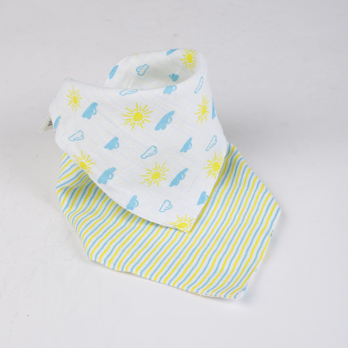 Organic Cotton Baby Muslin Drool Bibs - Sunny Day – KEEBEE ORGANICS