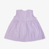 Organic Cotton Hand Embroidered Lilac Baby Girl Dress