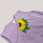 Keebee Organic Cotton Embroidered Lilac Baby Jabla - Sunflower