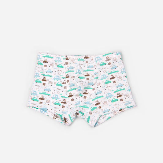 Organic Cotton Boys Boxer Brief - Blue Cars