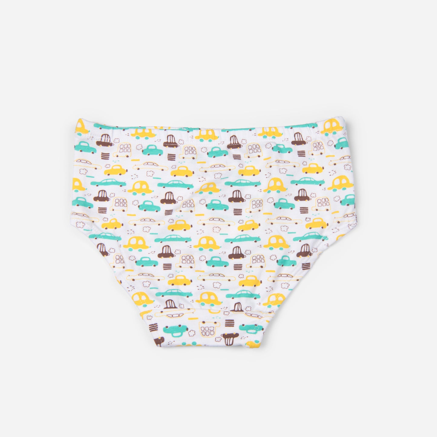 Organic Cotton Boys Brief - Yellow Cars