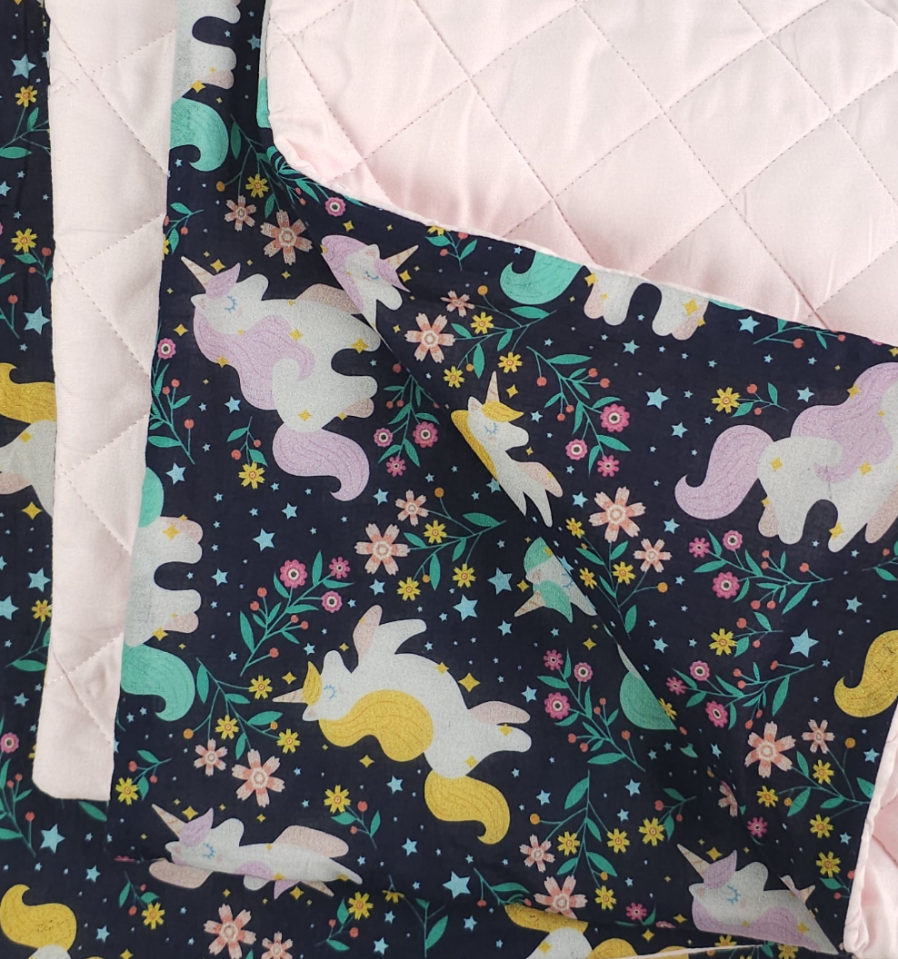 Keebee Organic Cotton Quilt - Unicorns