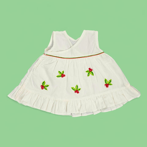 Keebee Organic Cotton Embroidered Newborn Baby Girl Jabla / Dress - Holly