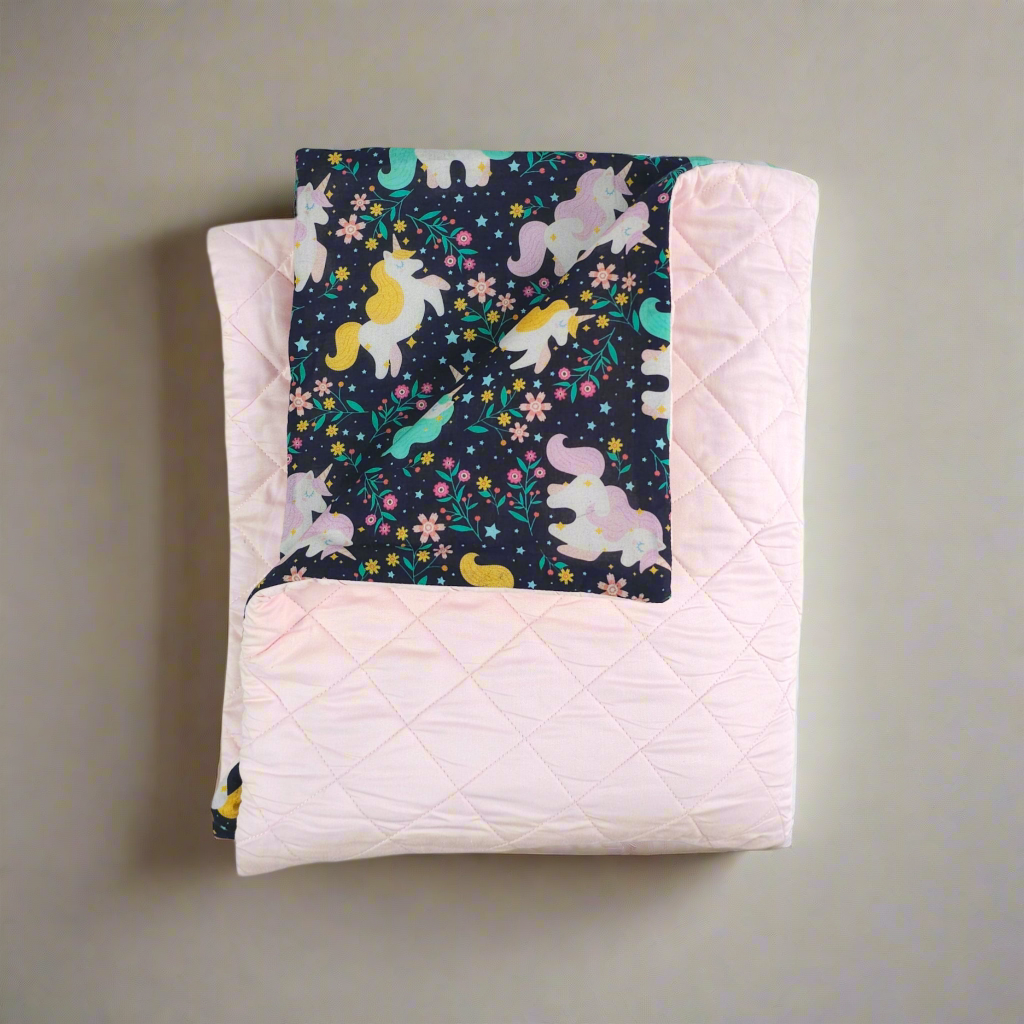 Keebee Organic Cotton Quilt - Unicorns