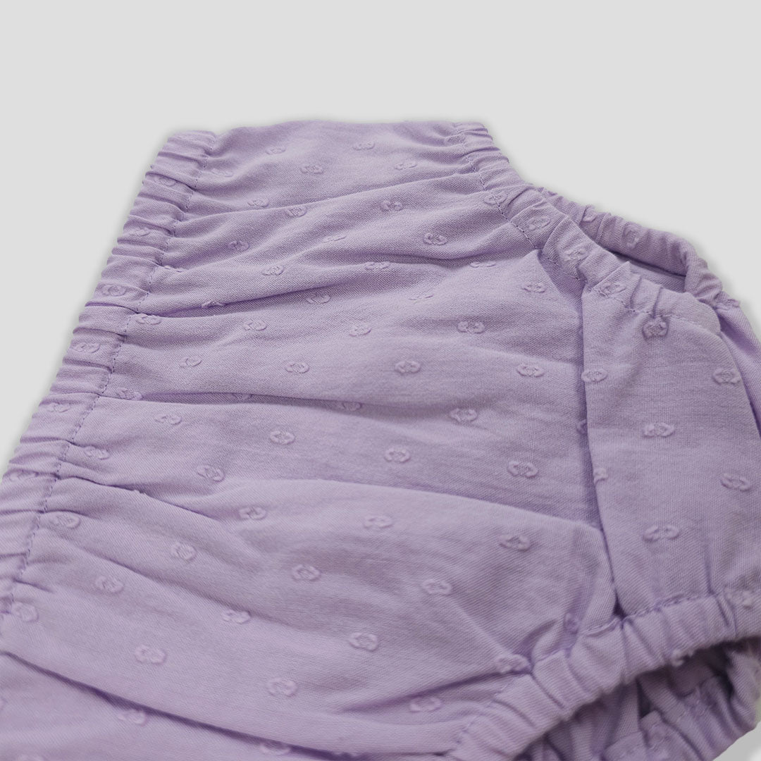 Keebee Organic Cotton Solid Textured Diaper / Nappy Cover - Lilac