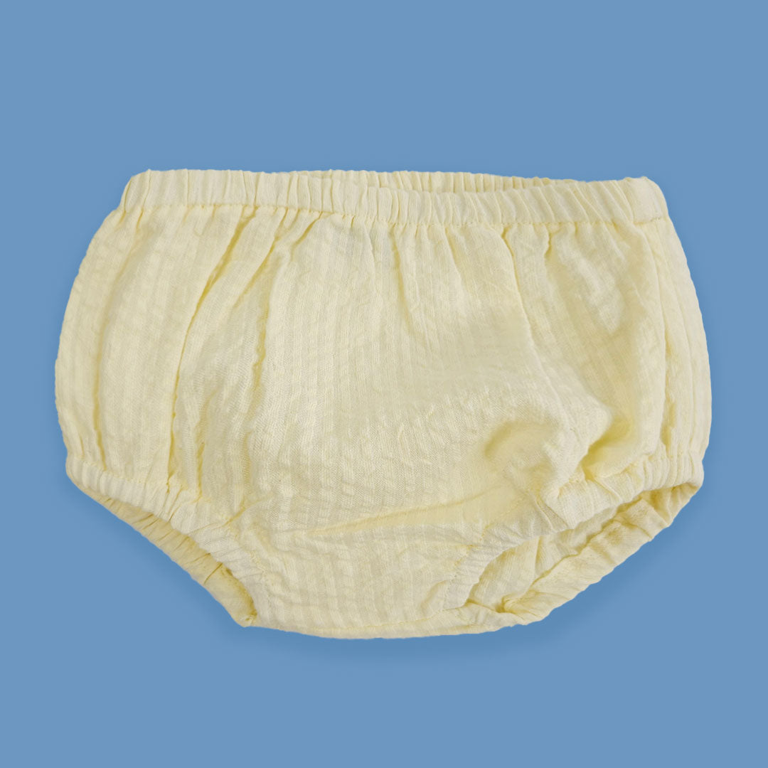 Keebee Organic Cotton Solid Textured Diaper / Nappy Cover - Yellow