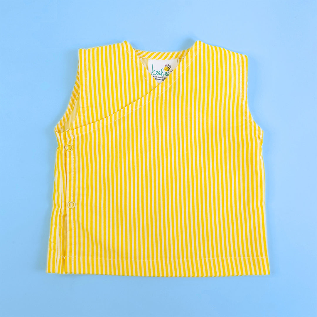 Keebee Organic Cotton Striped Jabla - Yellow