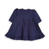 Organic Cotton Putta Puff Sleeve Girls Jabla / Dress - NAVY BLUE
