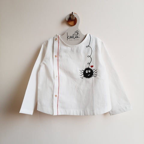 Organic Cotton Embroidered Shirts - Spider