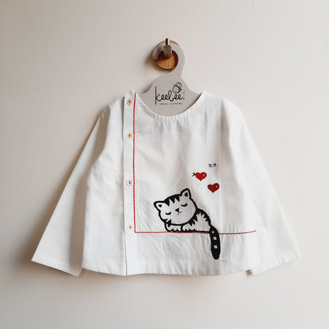 Organic Cotton Embroidered Shirts - Cat