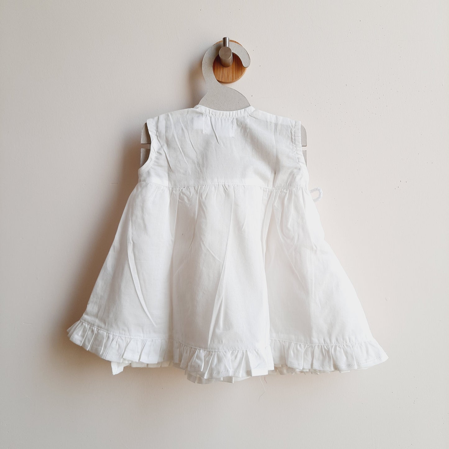 Organic Cotton Embroidered Girls Jabla / Dress - Rabbit