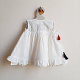 Organic Cotton Embroidered Girls Jabla / Dress - Panda