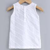 Organic Cotton White Pin-tucked Dress