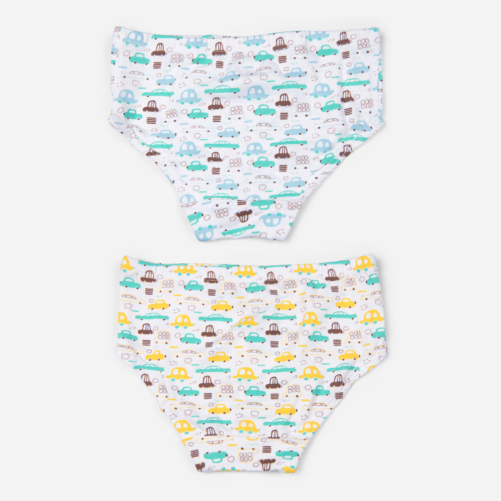 Organic Cotton Boys Briefs - Cars Combo Set of 2