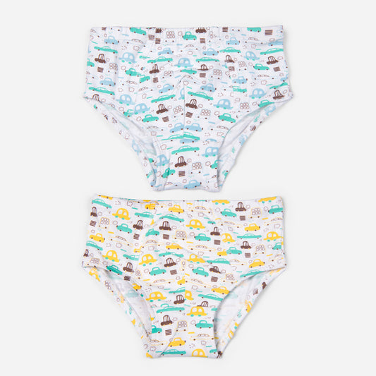 Organic Cotton Boys Briefs - Cars Combo Set of 2