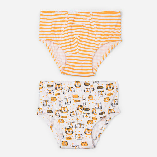 Organic Cotton Boys Briefs - Tiger Combo Set of 2