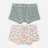 ORGANIC COTTON BOYS BOXER BRIEFS - PAPERBOAT COMBO