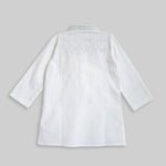 Organic Cotton Embroidered Kurta paired with Pajama Pants - Marigold