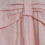 Organic Cotton Putta Ruffle Sleeve Girls Bow Dress - Peach