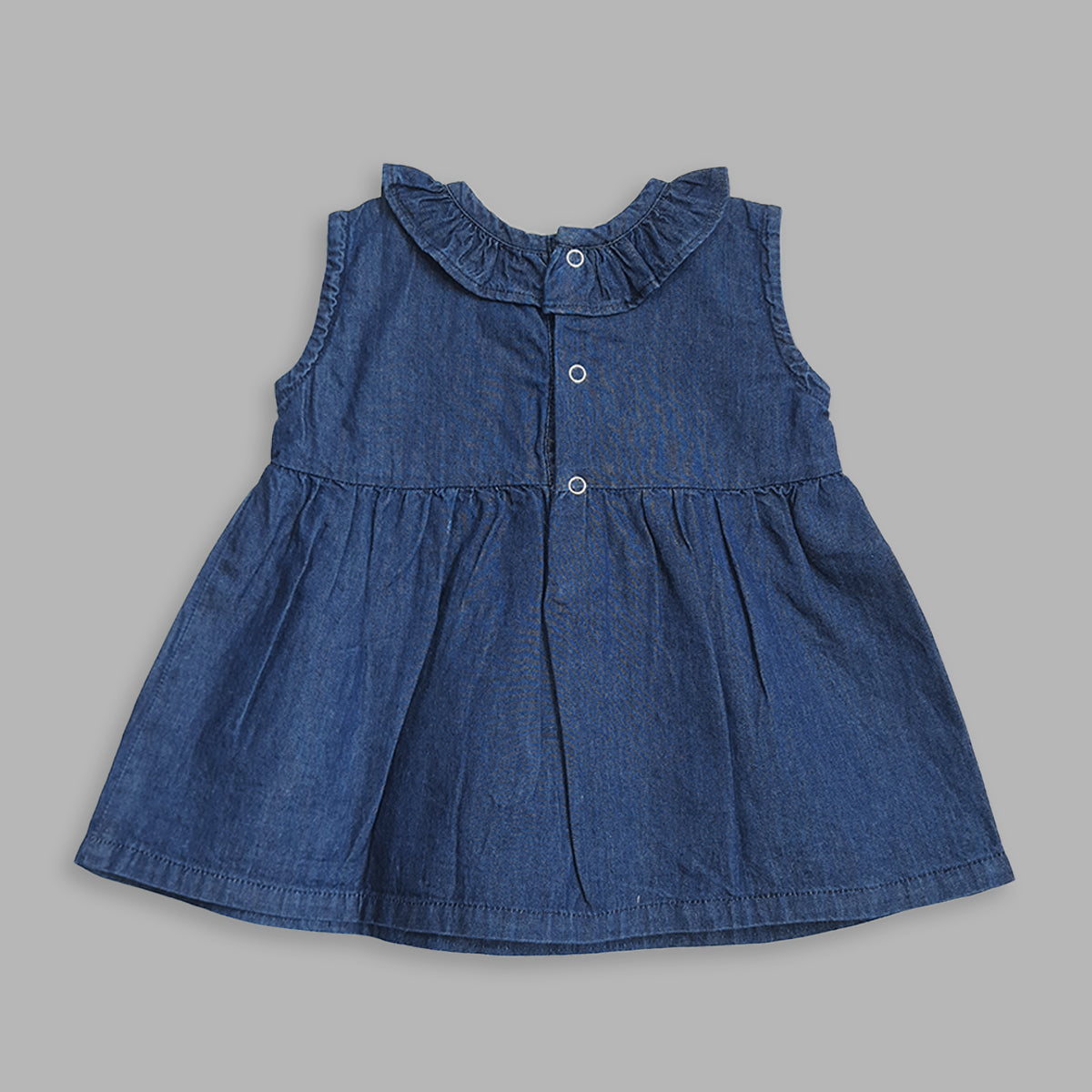 Organic Cotton Denim Embroidered Girls Dress – KEEBEE ORGANICS