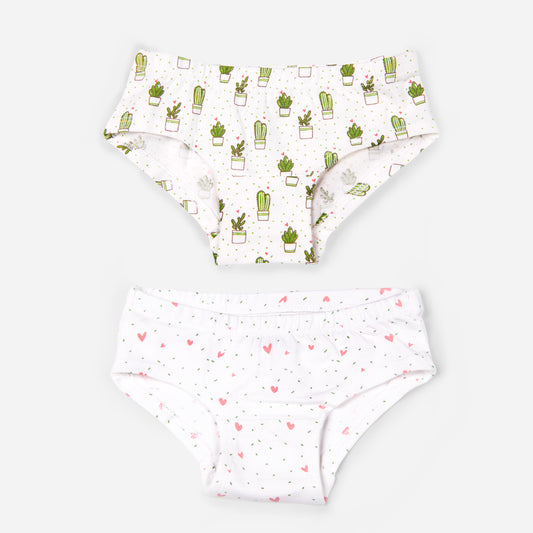 Organic Cotton Girls Hipsters - Cactus Love Combo Set of 2