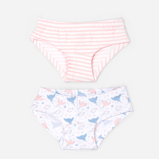 Organic Cotton Girls Hipsters - Enchanted Ocean Combo Set of 2