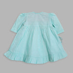 Organic Cotton Putta Puff Sleeve Girls Jabla / Dress - Aqua