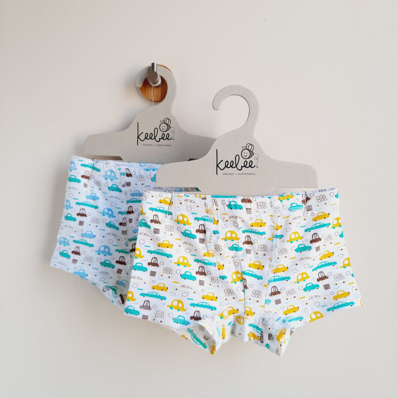 Organic Cotton Boys Boxer Briefs - Cars Combo Set of 2