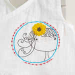 ORGANIC COTTON BABY GIRL SLUB TULIP DRESS - CURLY FLOWER GIRL